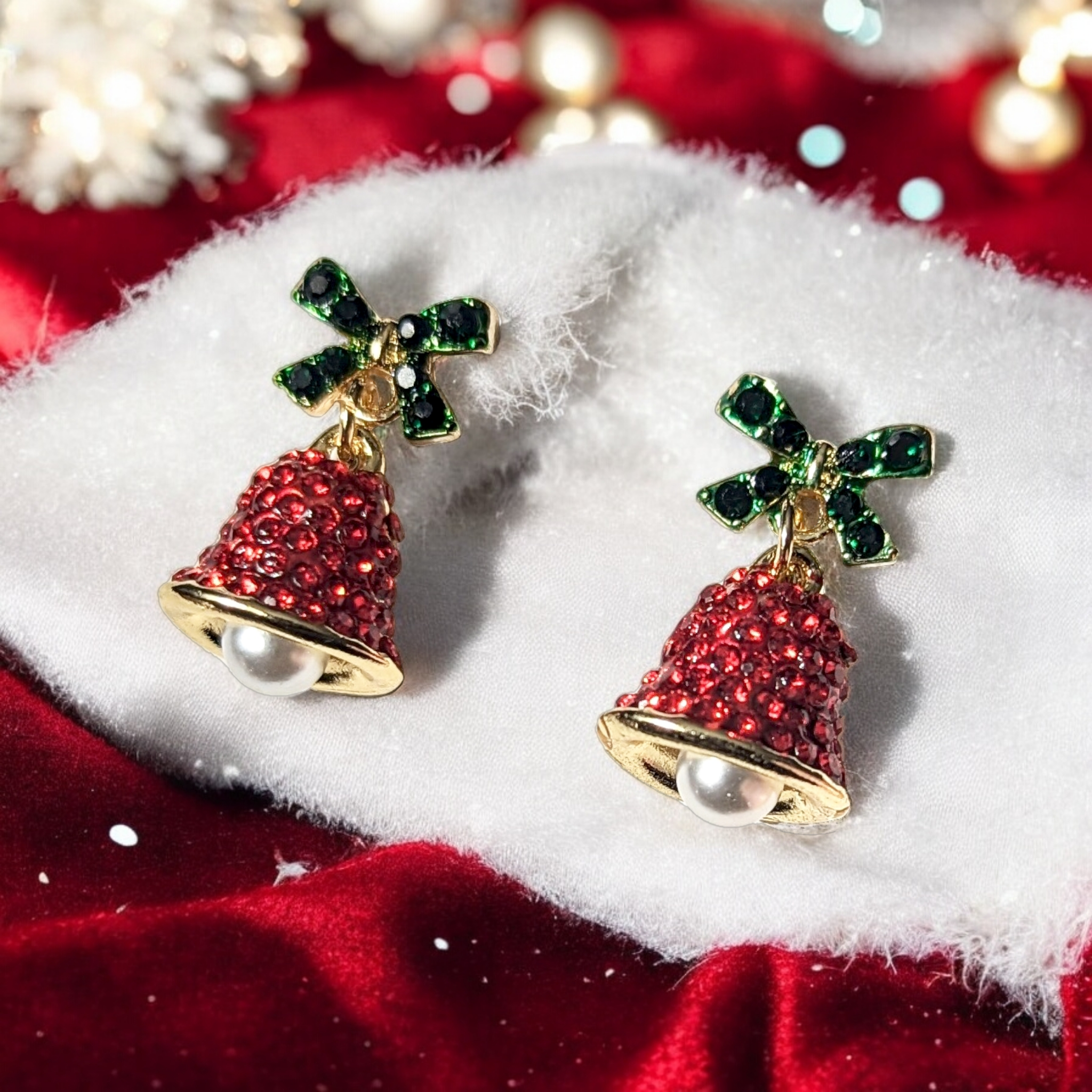 Boucles d'oreilles - Petites cloches de noël