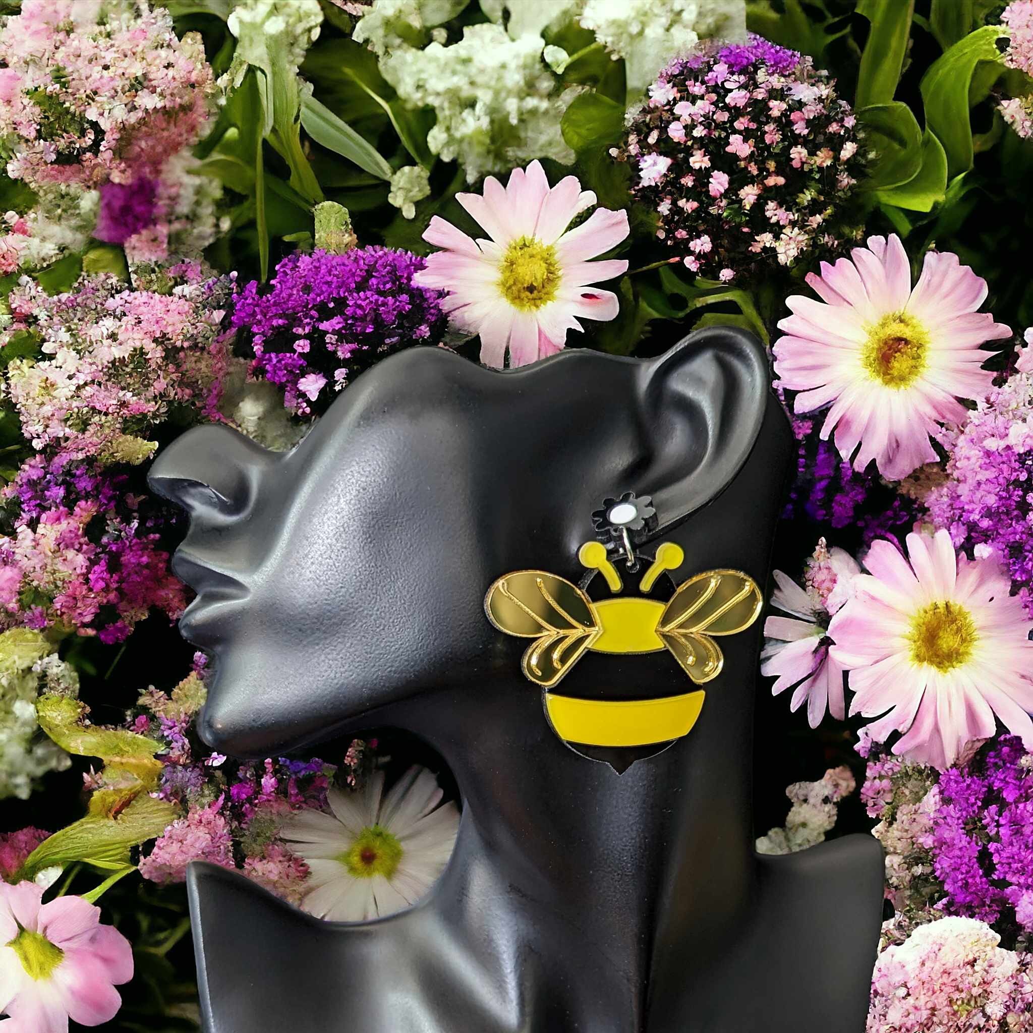 Boucles d'oreilles - Bourdon butineur