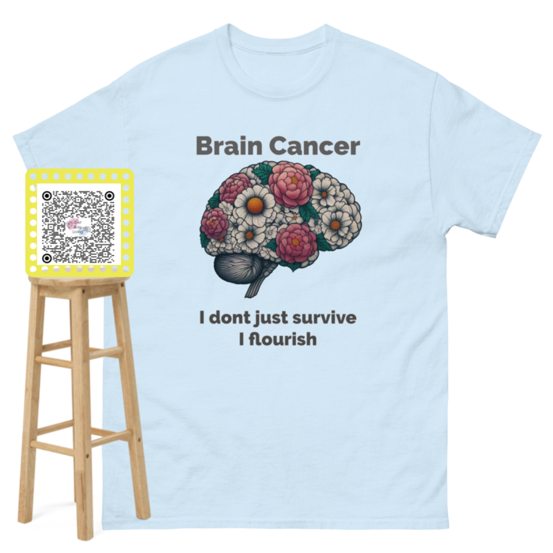 Unisex Brain Cancer I Flourish Classic T - Free Shipping 