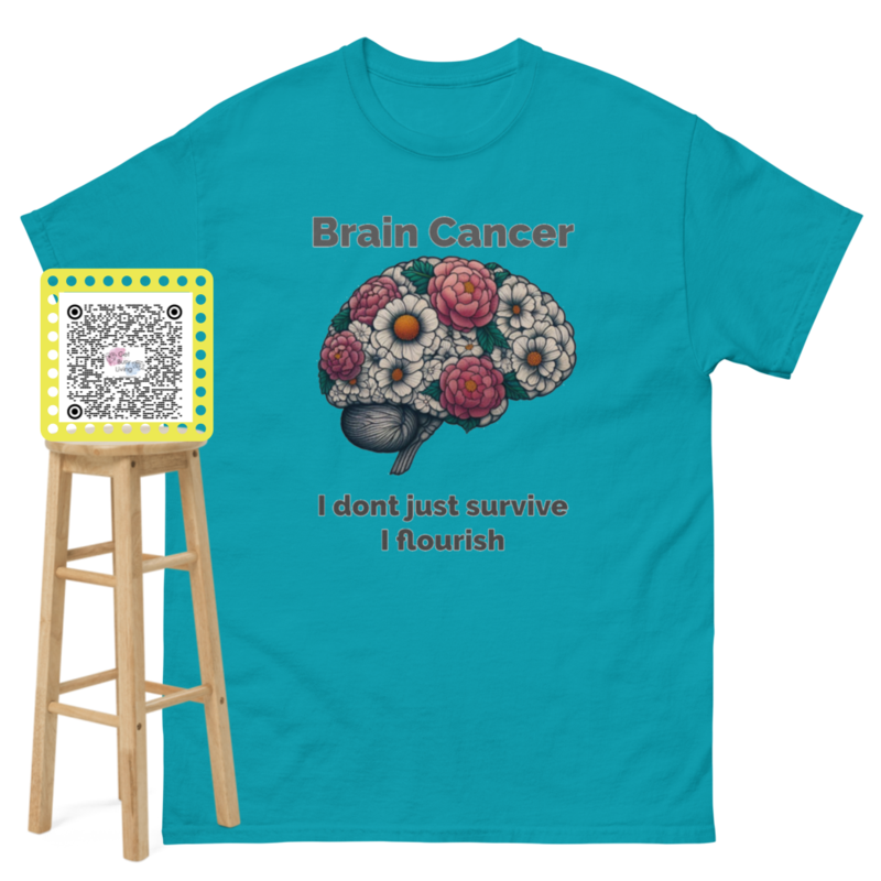 Unisex Brain Cancer I Flourish Classic T - Free Shipping 