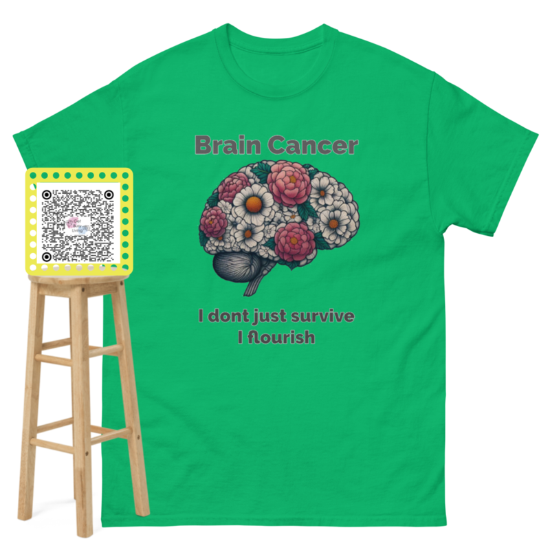 Unisex Brain Cancer I Flourish Classic T - Free Shipping 