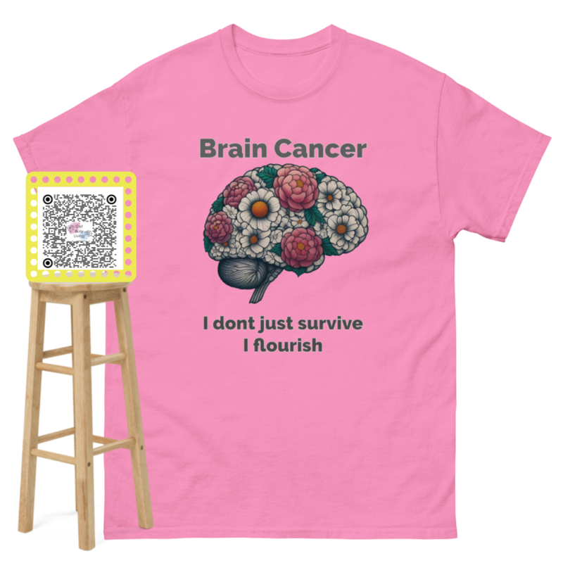 Unisex Brain Cancer I Flourish Classic T - Free Shipping 