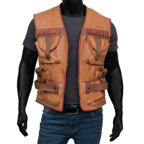 Paul Hogan Crocodile Dundee Leather Vest