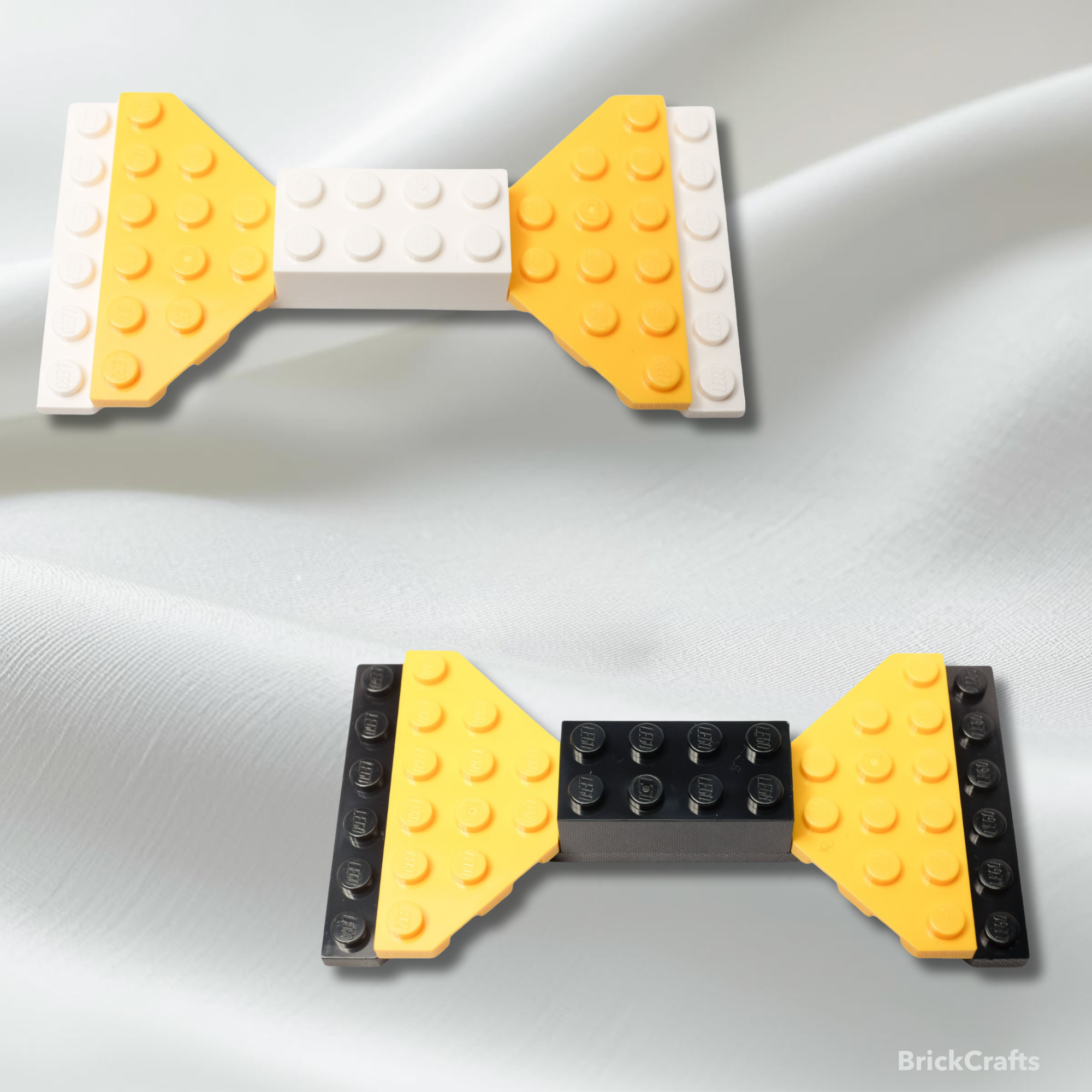 Magnetic LEGO Bow Tie or Hairbow - Black or White Centers