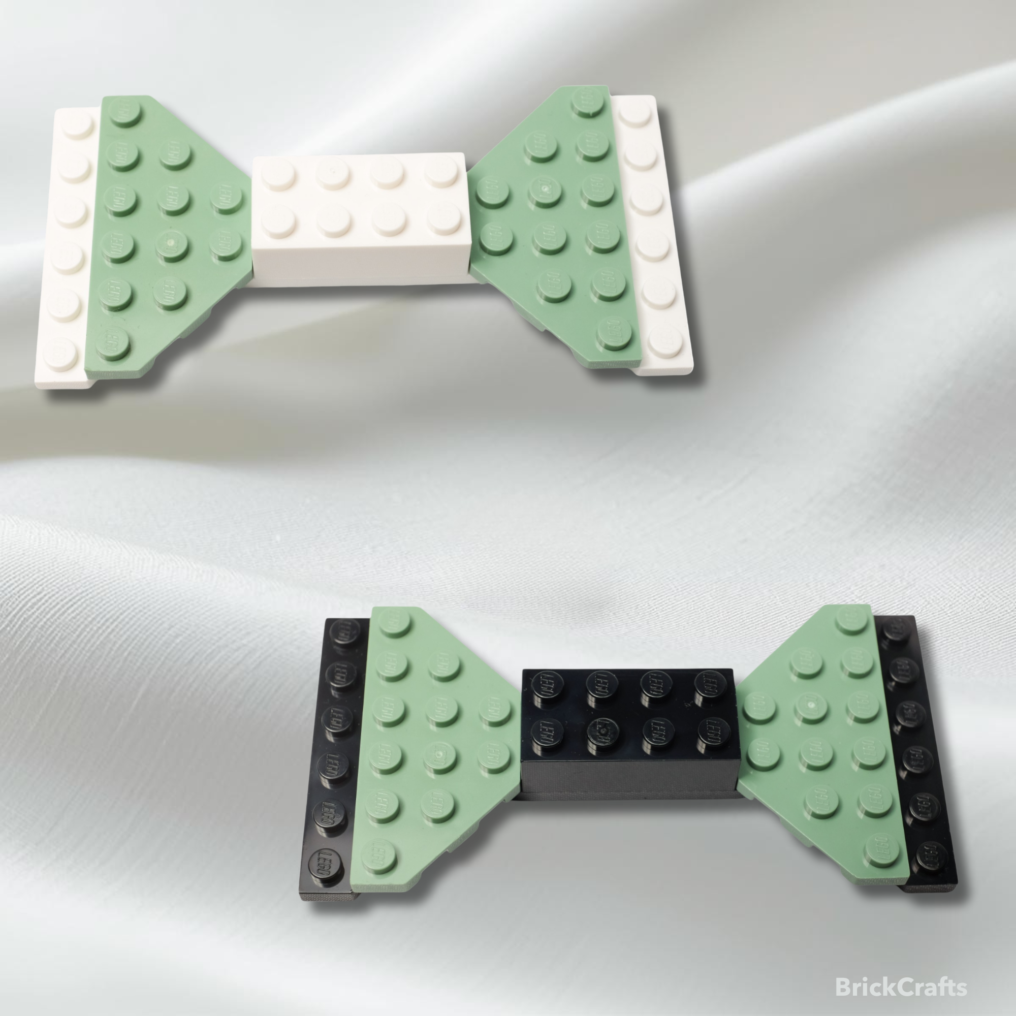 Magnetic LEGO Bow Tie or Hairbow - Black or White Centers