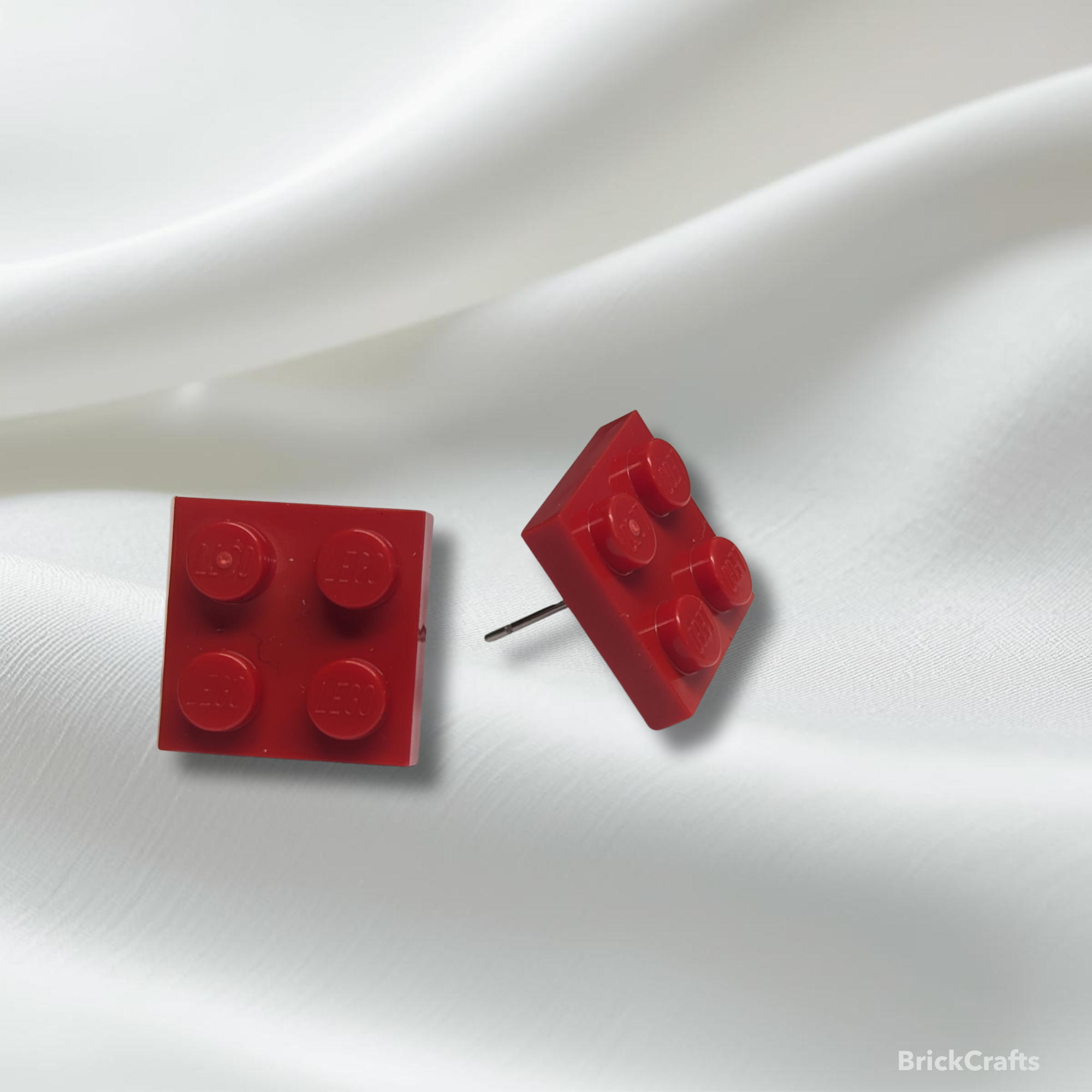Colorful LEGO Stud Earrings