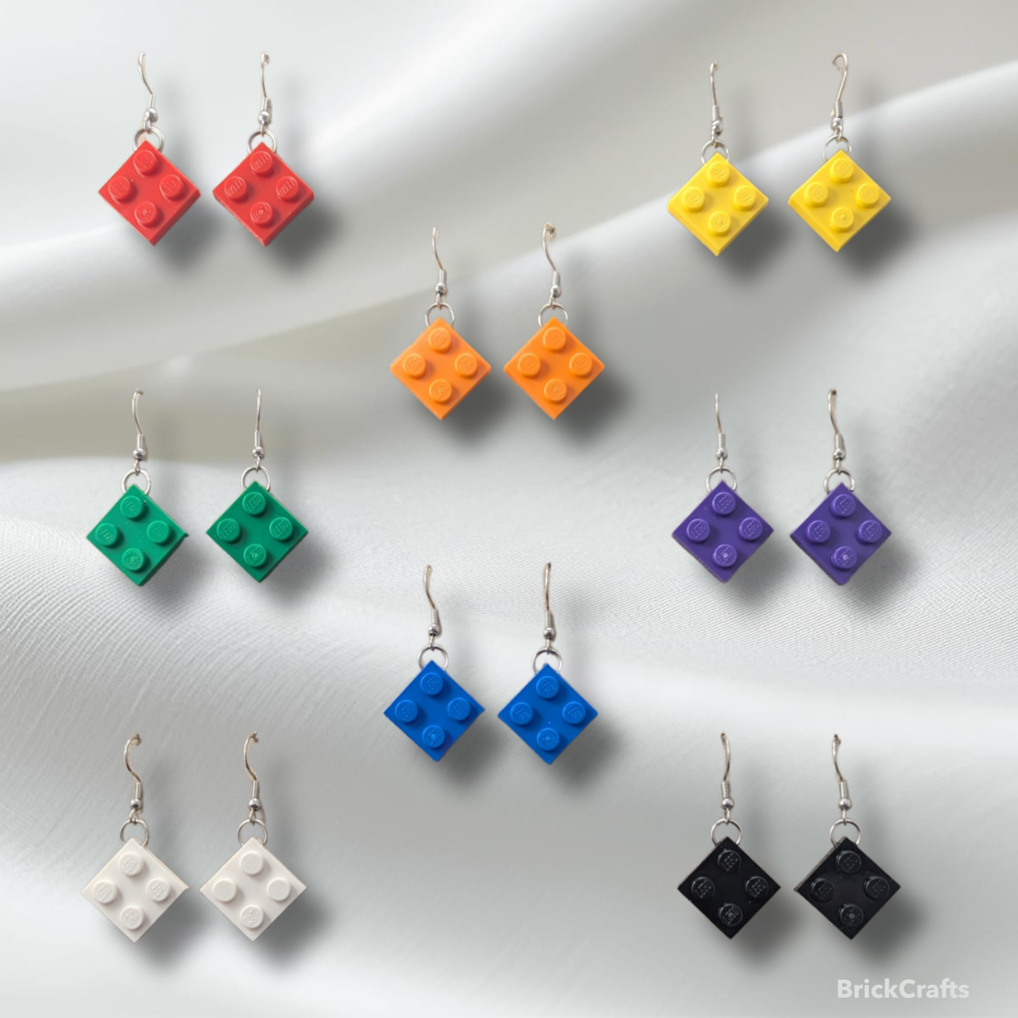 Single Dangle LEGO Plate  Earrings