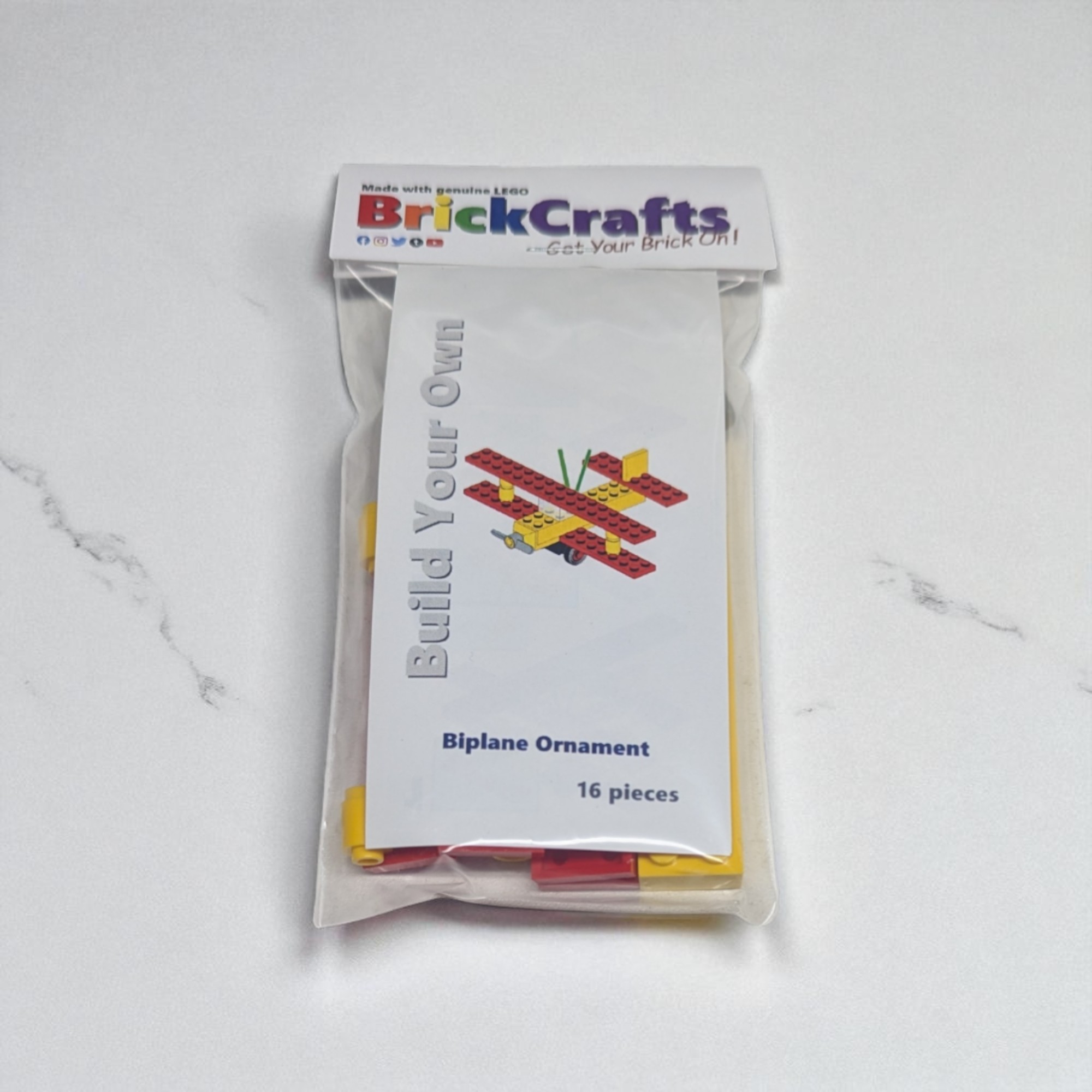 LEGO Biplane Build-Your-Own Ornament