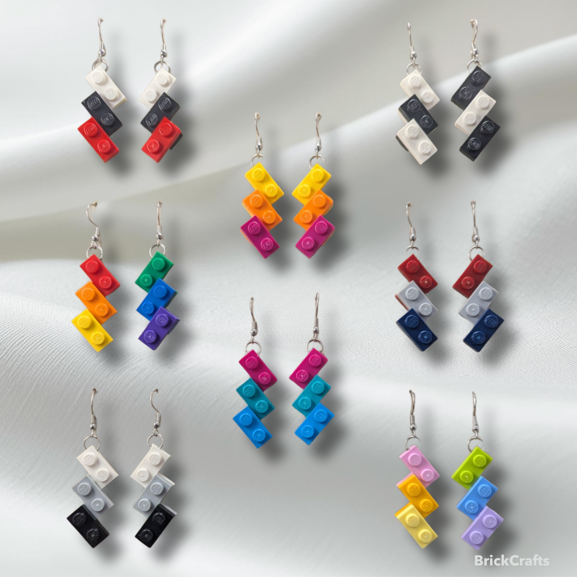 Triple ZigZag LEGO Earrings