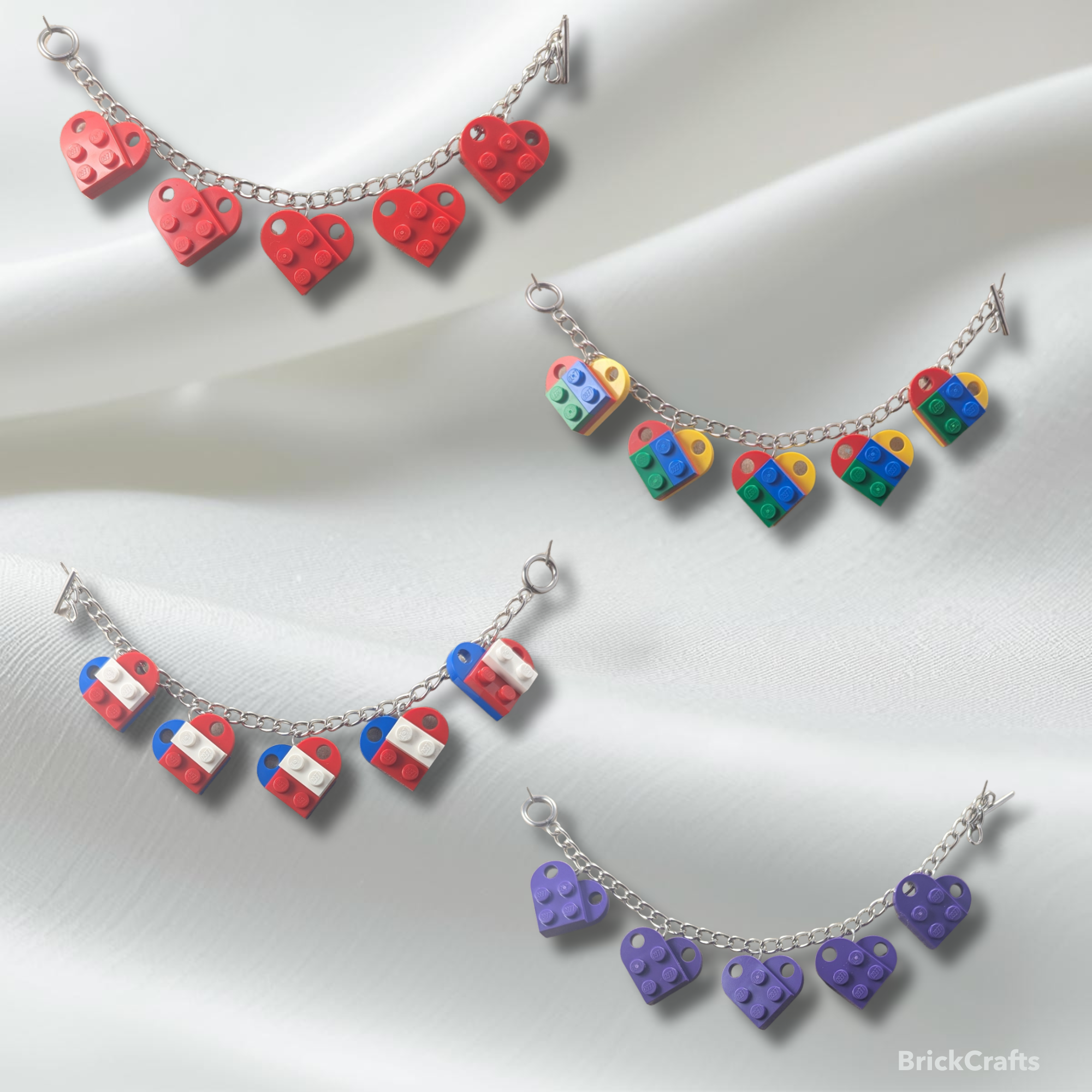 LEGO Heart Charm Bracelet