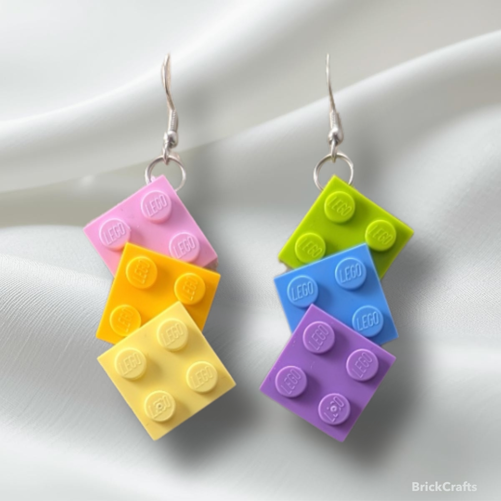 Triple Wiggle LEGO Earrings 