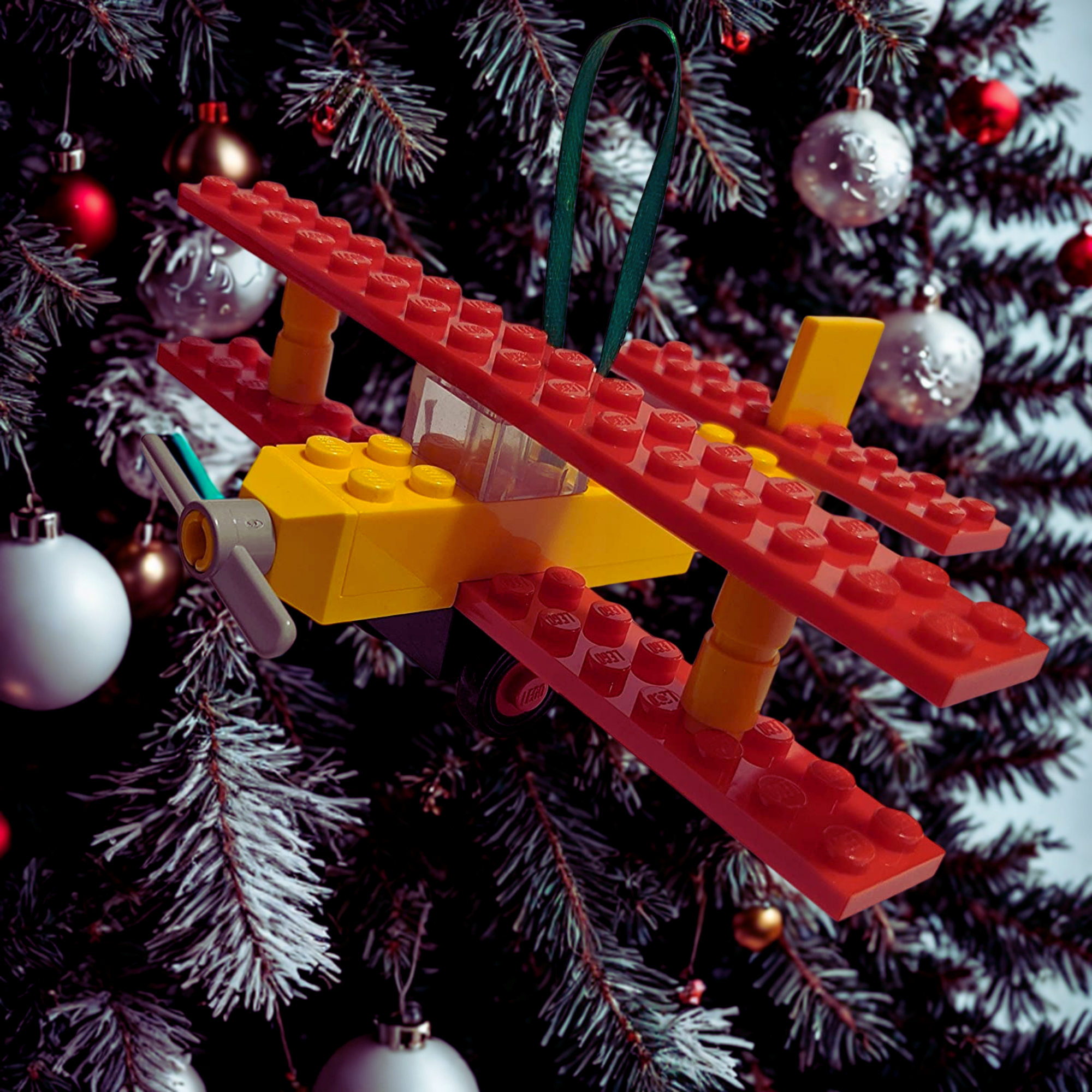 LEGO Biplane Build-Your-Own Ornament