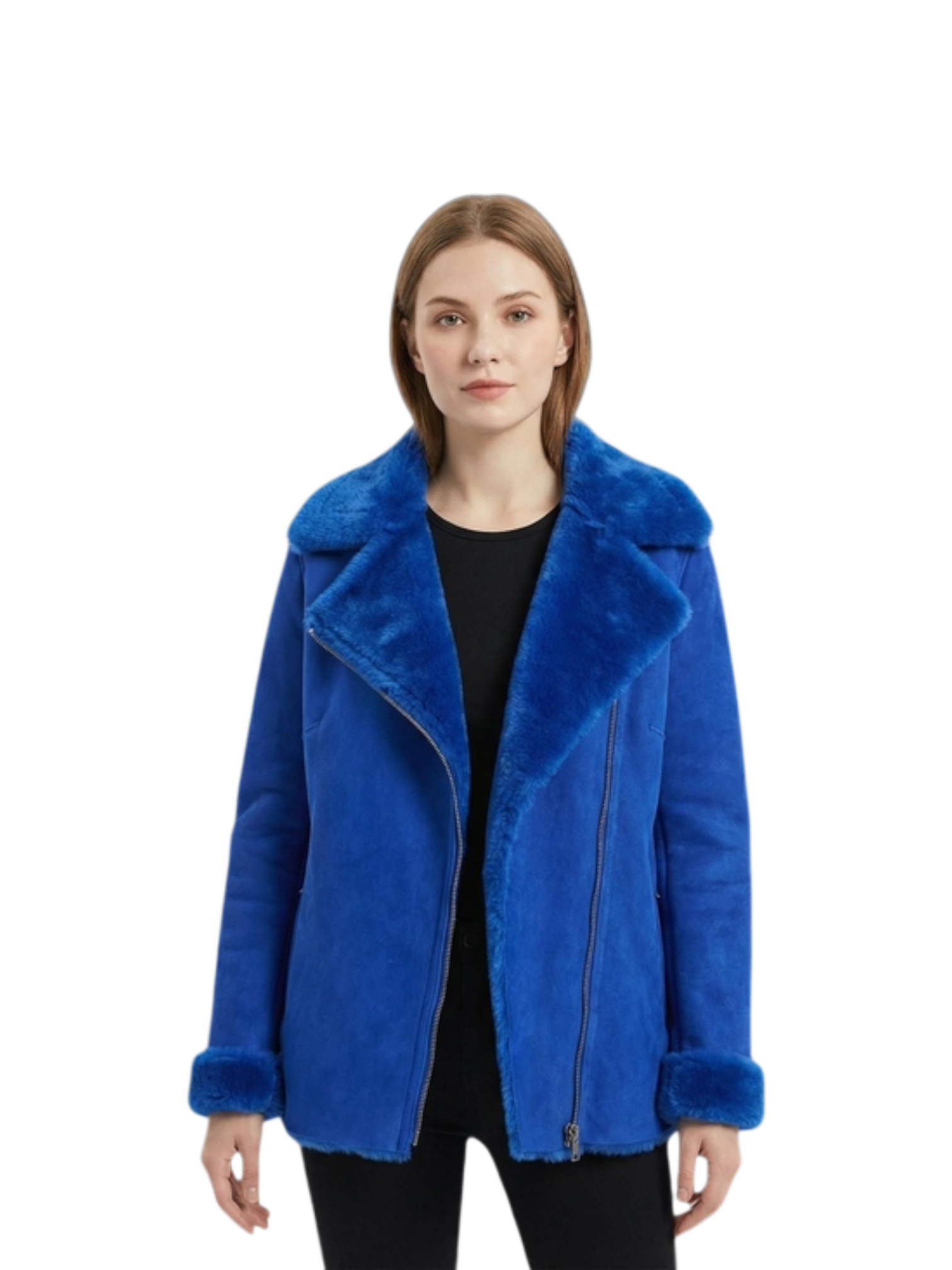 Chiodo in Montone Electric Blu