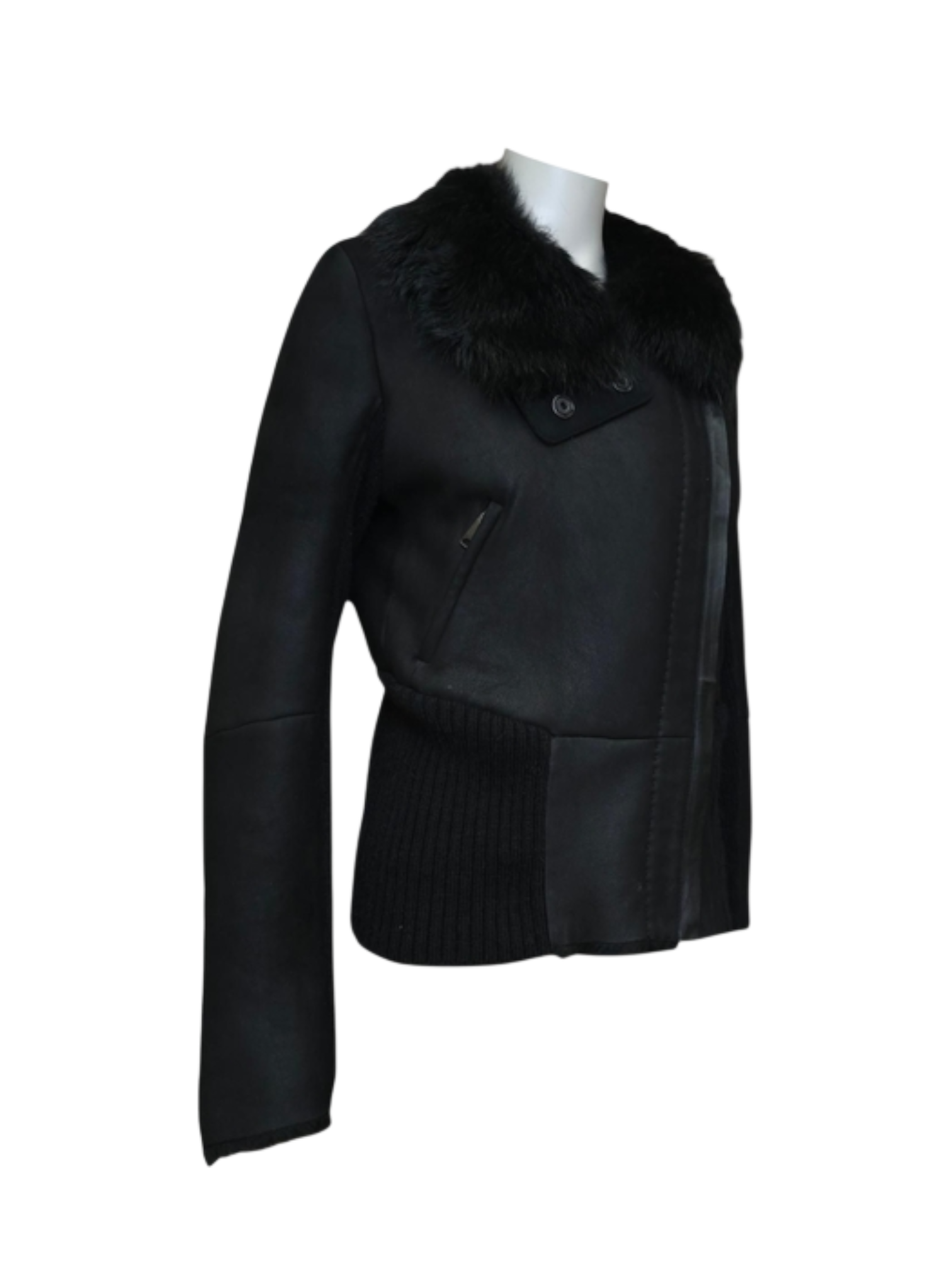 Montone Black Con Lana