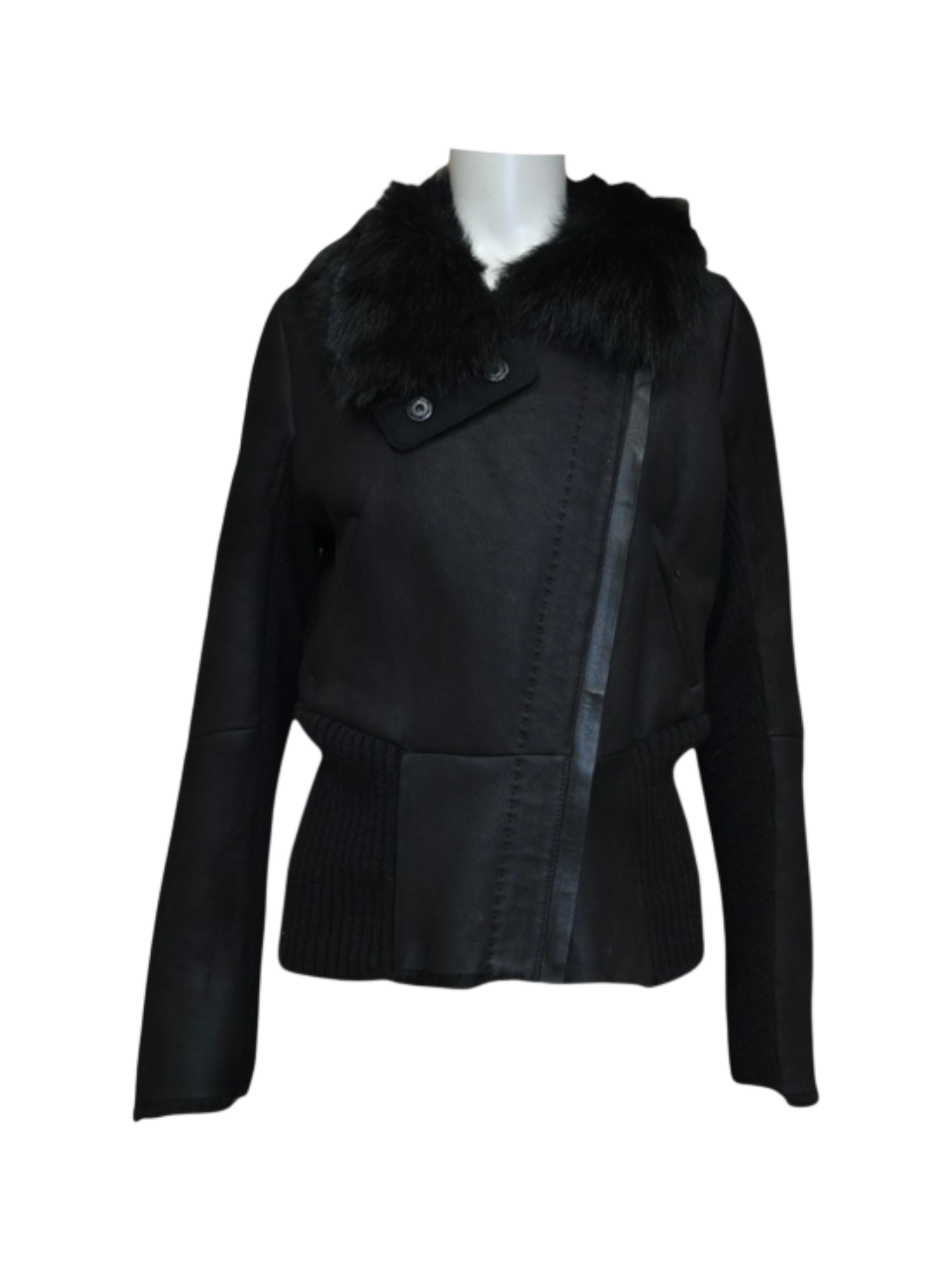 Montone Black Con Lana