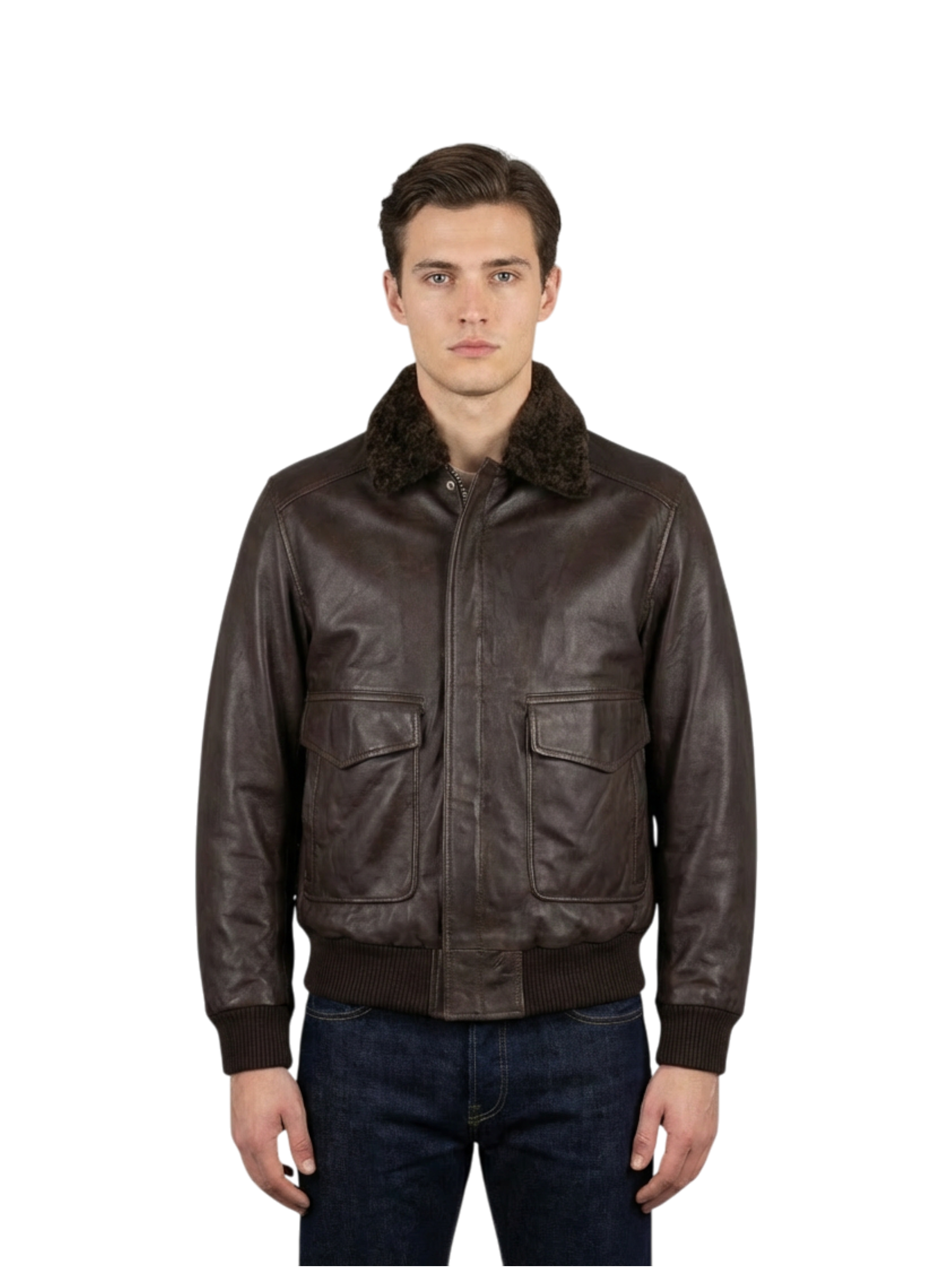 Giubbino Aviatore in Pelle Imbottita