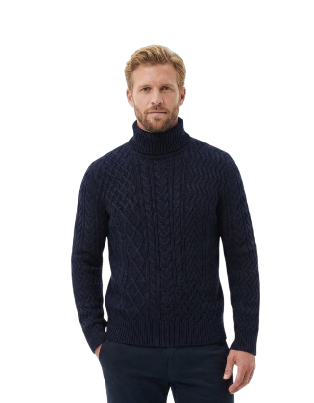 Maglione Collo Alto Schott PLKETH2 Navy