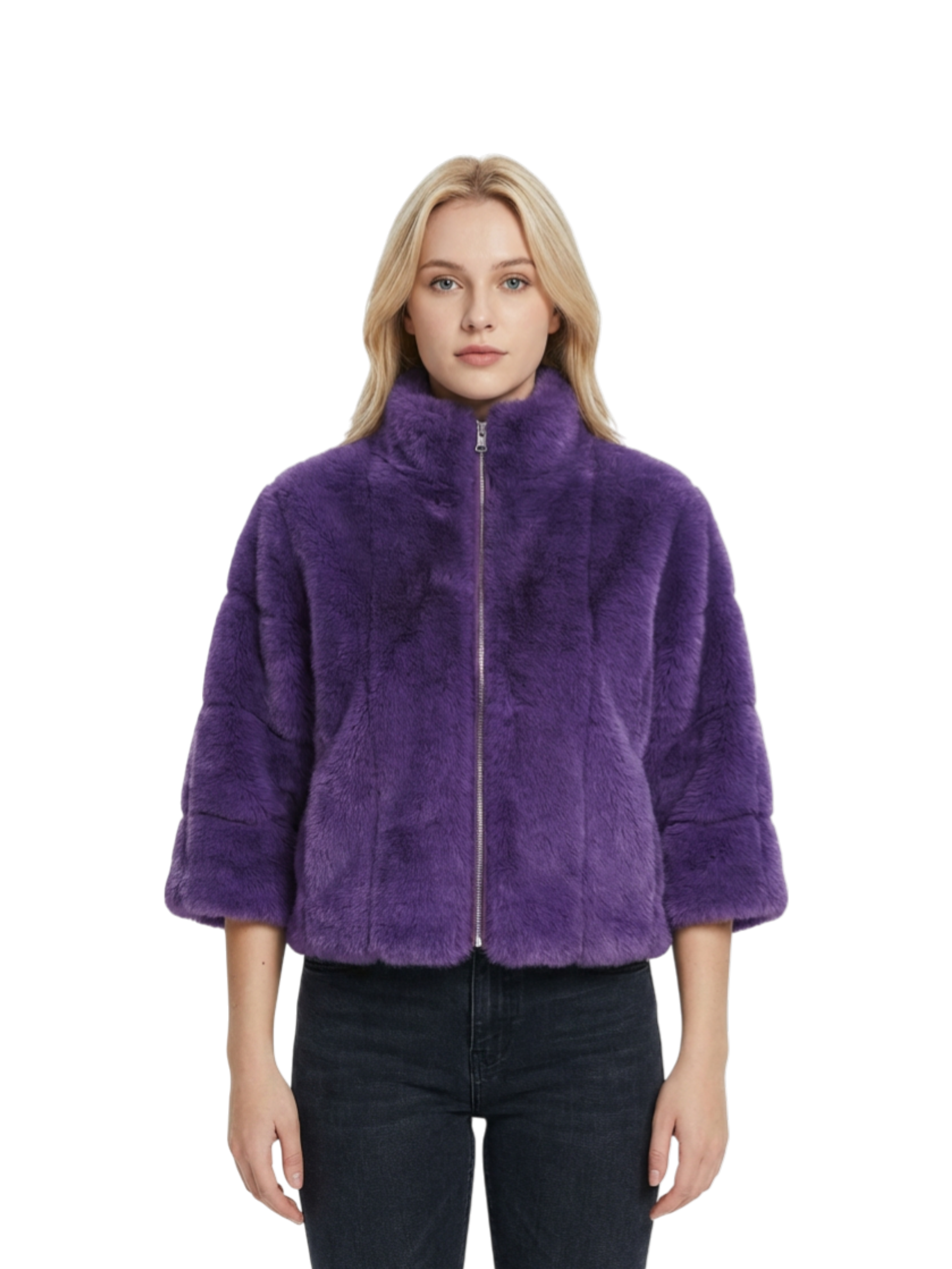 Giubbino in Ecopelliccia Purple