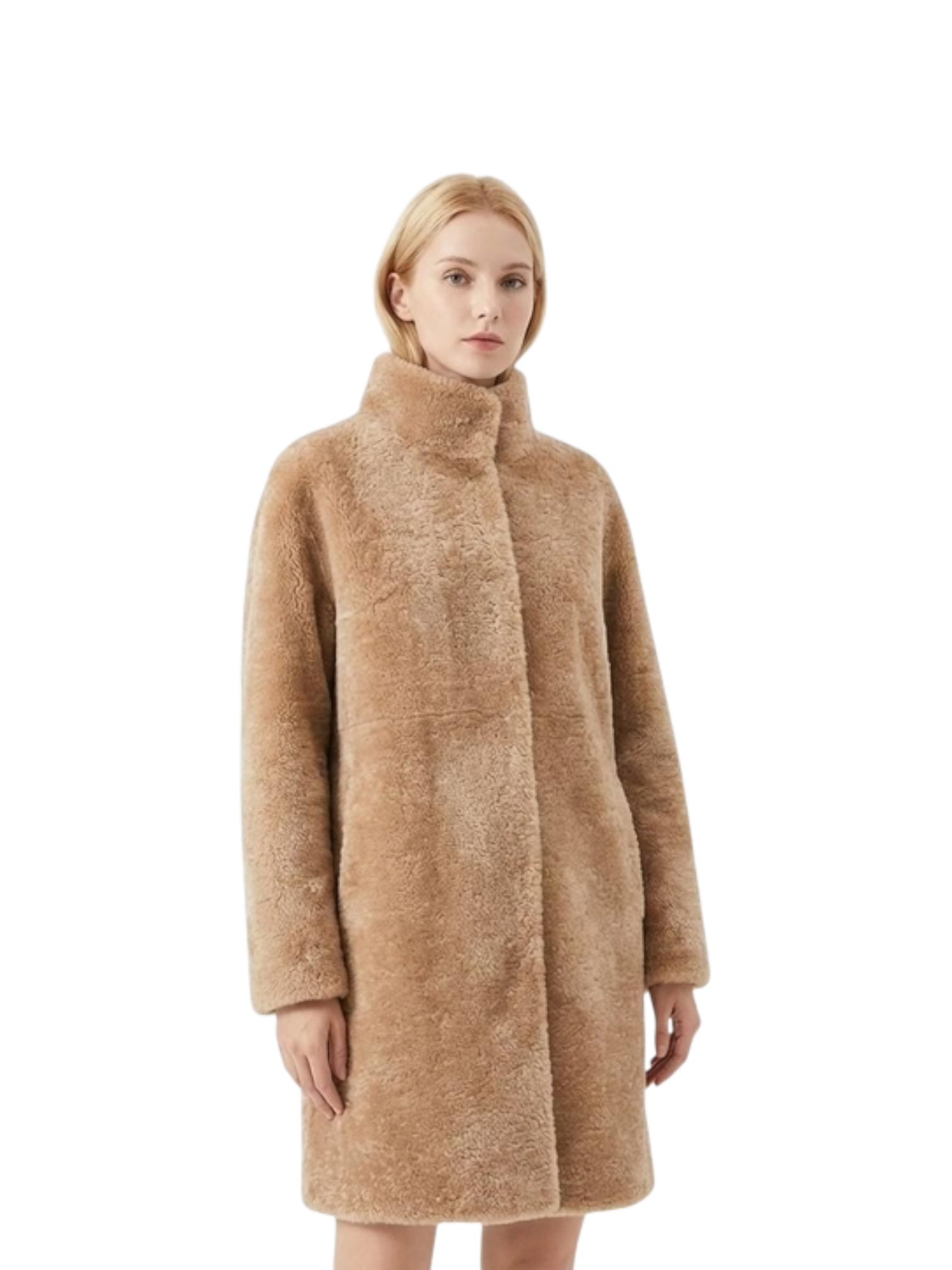 Cappottino in Montone color Cammello