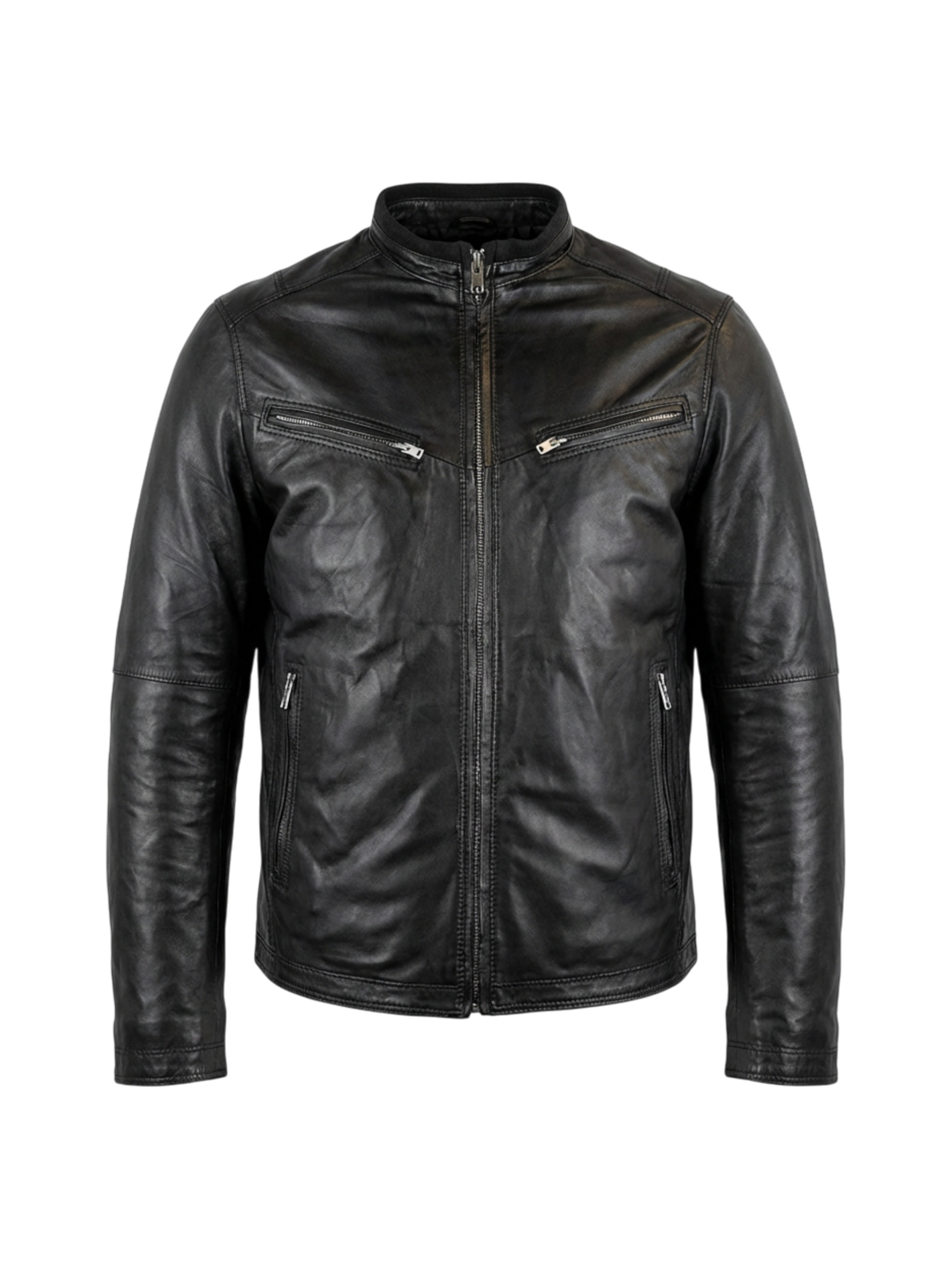 Giubbino Biker Nero imbottito