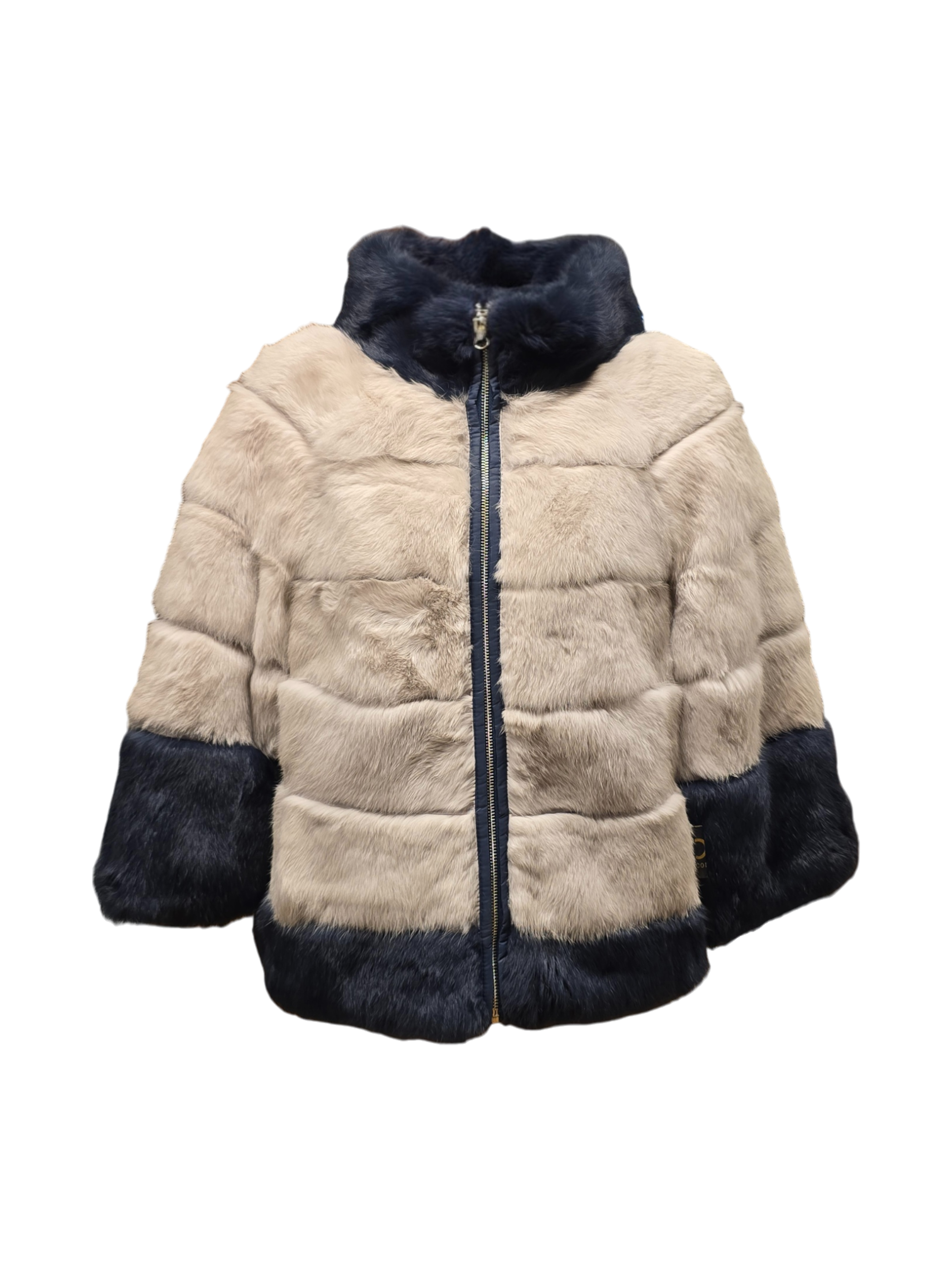 Giubbino in Lapin Bicolor Reversibile