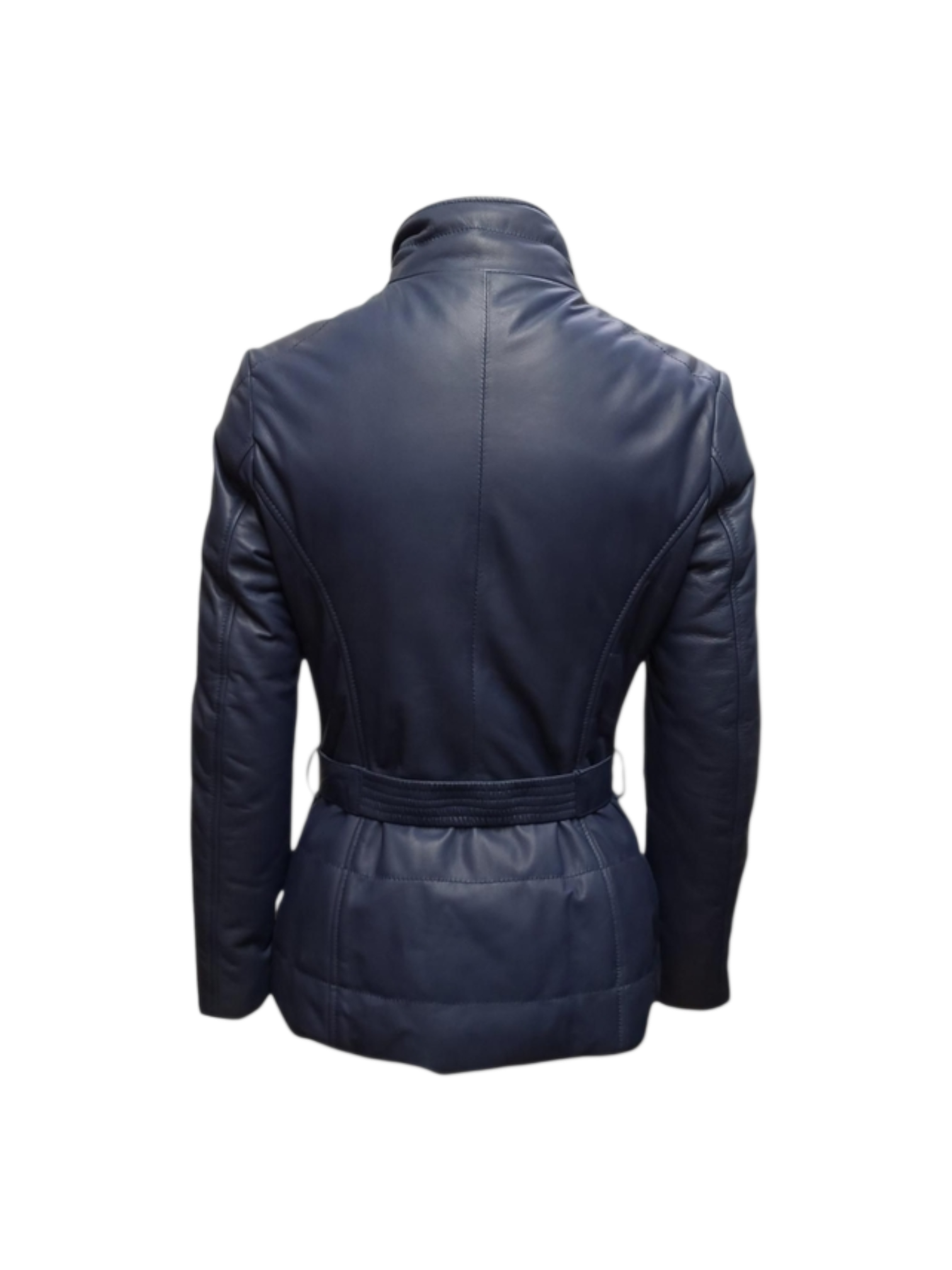 Piumino in Pelle Blu