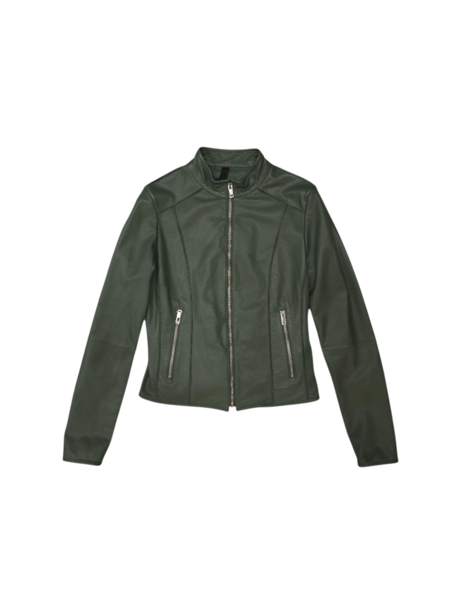 Giubbino in Pelle Elasticizzato Foresta