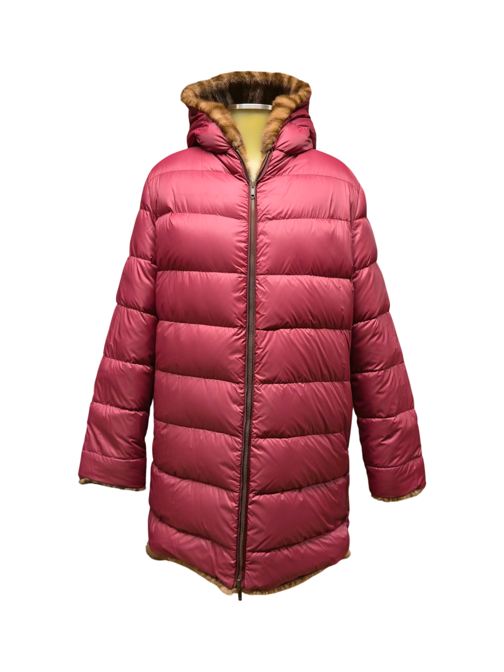 Cappotto in Visone Reversibile con cappuccio