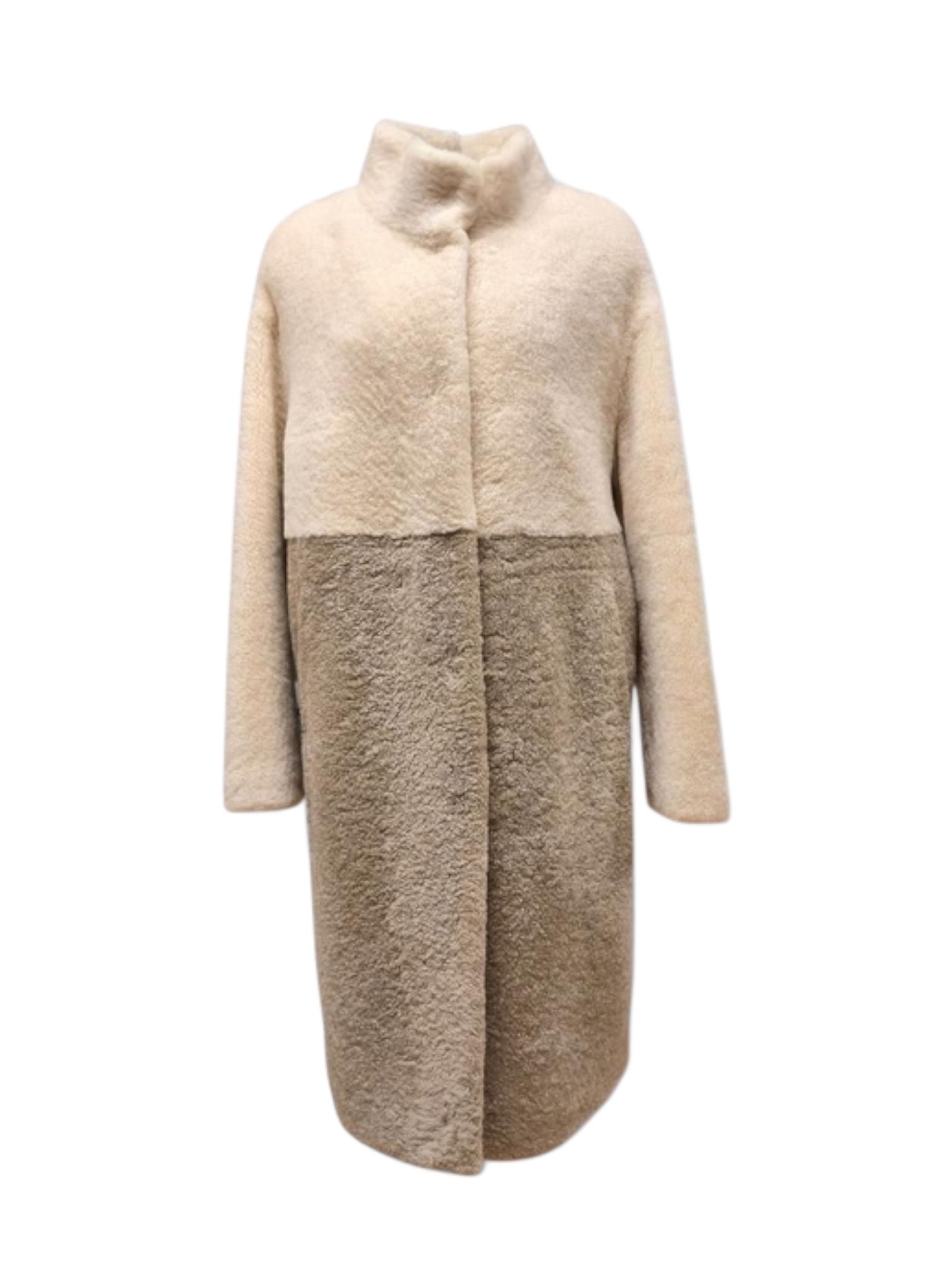 Cappotto Montone Beige Grey