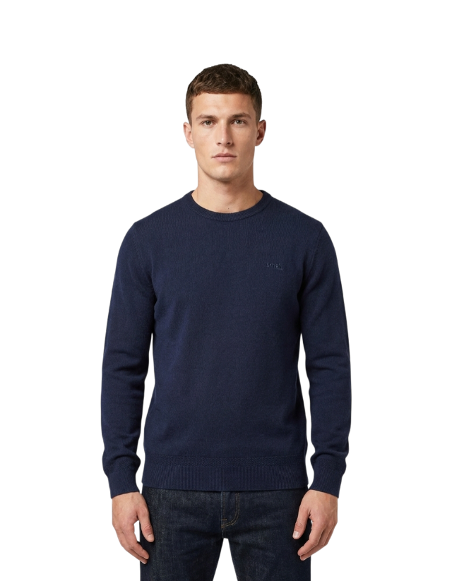 Schott PLBEAL1 Navy Maglione Girocollo