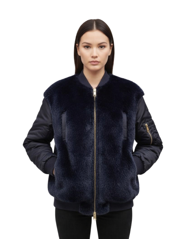 Bomber Ecopelliccia Zaffiro