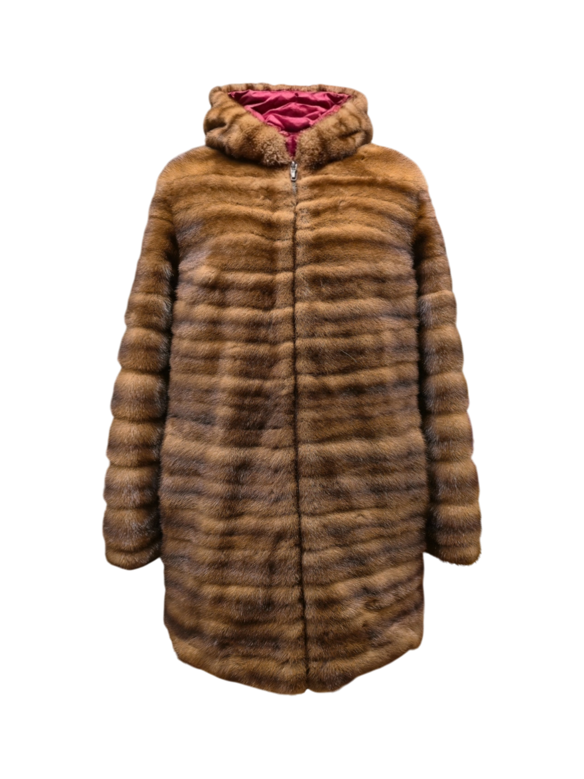 Cappotto in Visone Reversibile con cappuccio