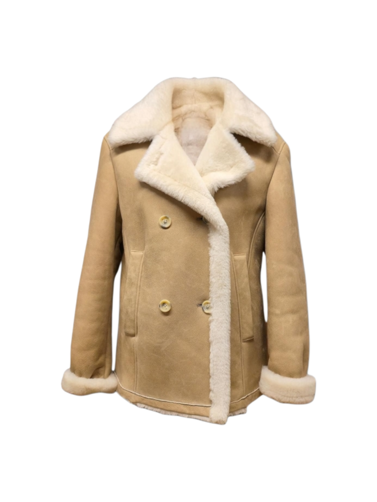 Montone doppiopetto Panna