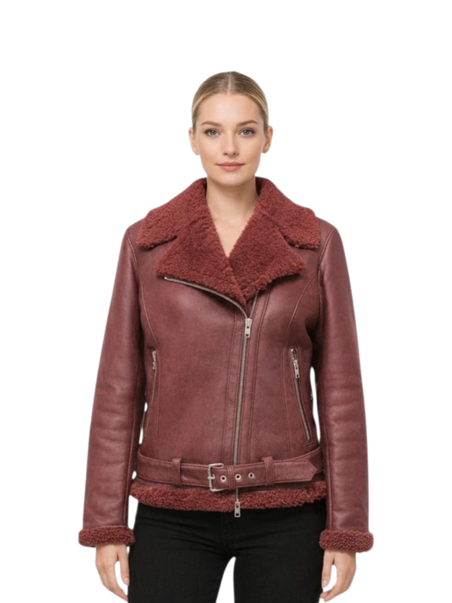 Montone Chiodo Bordeaux