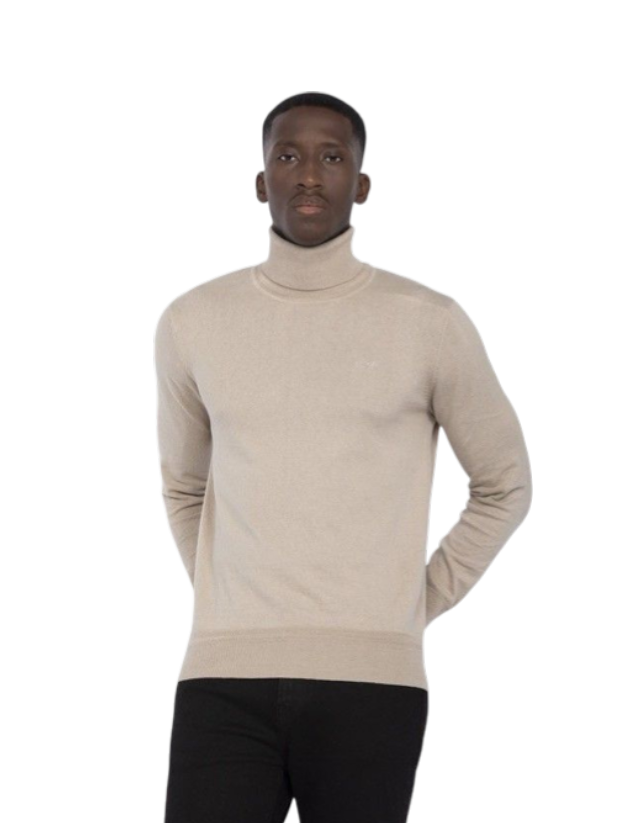 Maglione Schott PLBEAL4 Light Beige collo alto 