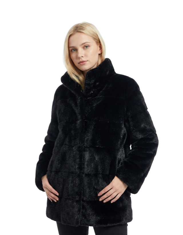 Giacchina in Ecopelliccia Black