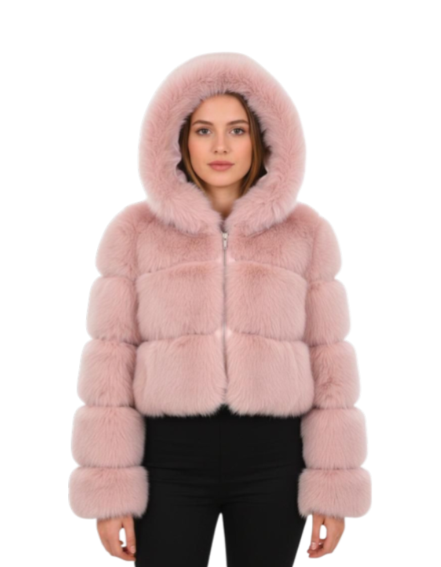 Giacchina Ecopellicvia Crop Pink