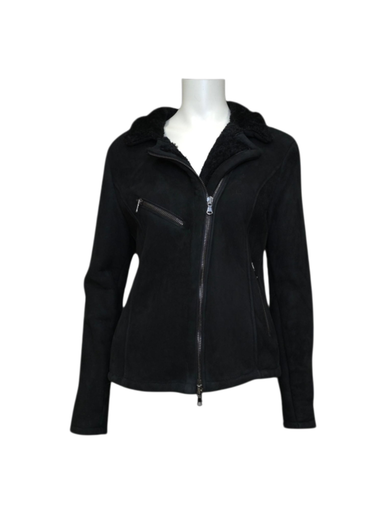 Montone Chiodo Corto Nero