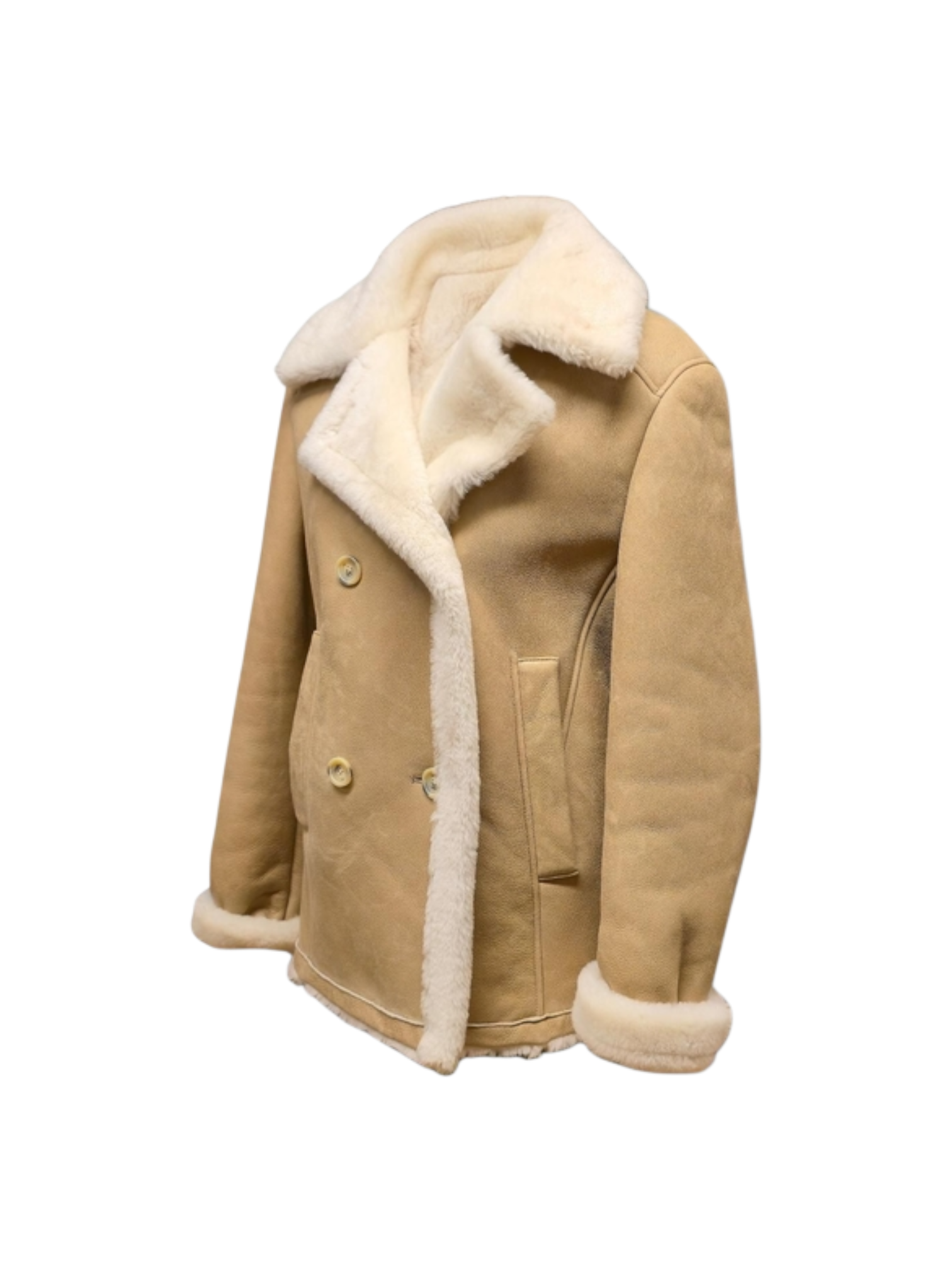 Montone doppiopetto Panna