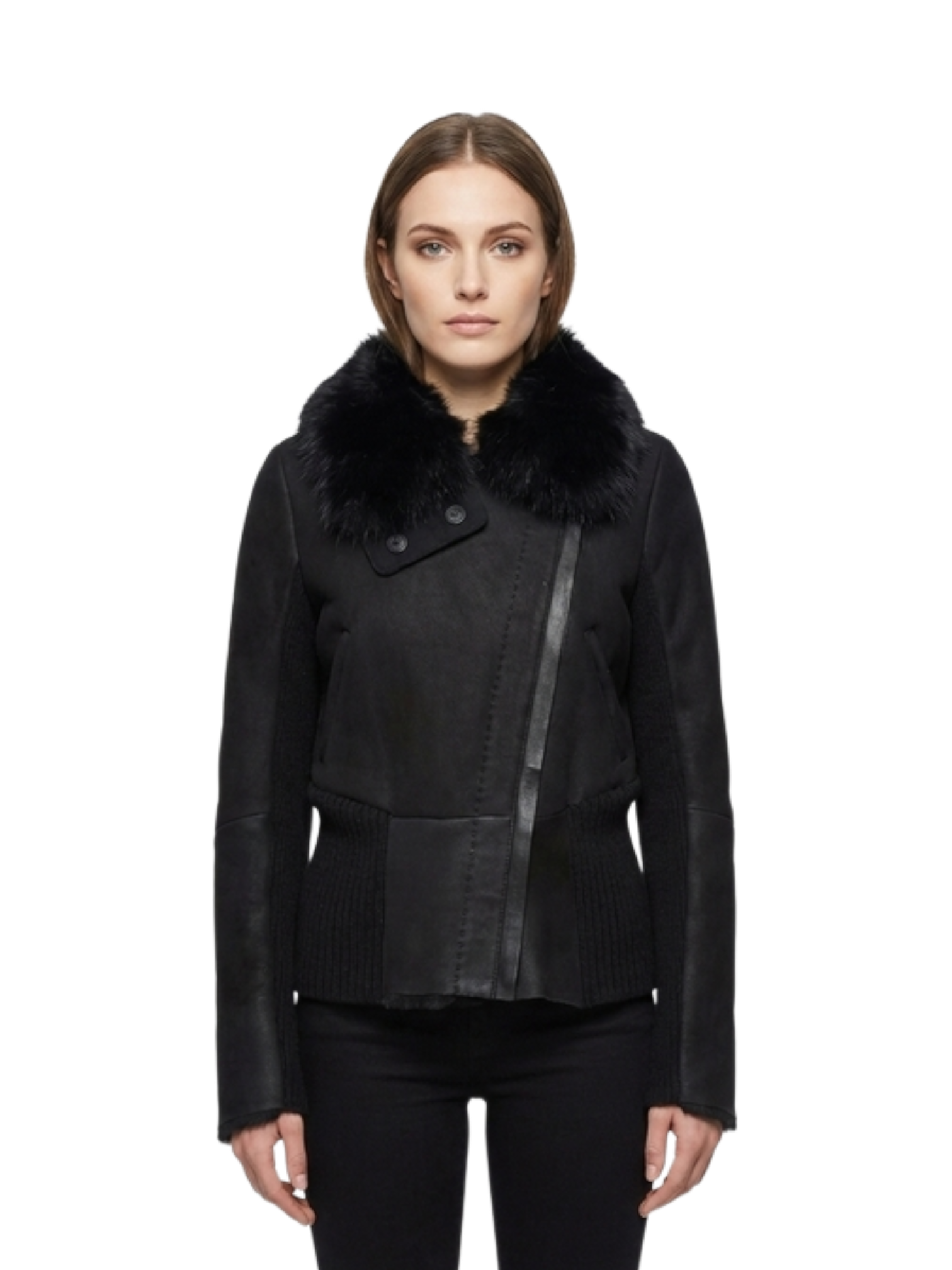 Montone Black Con Lana