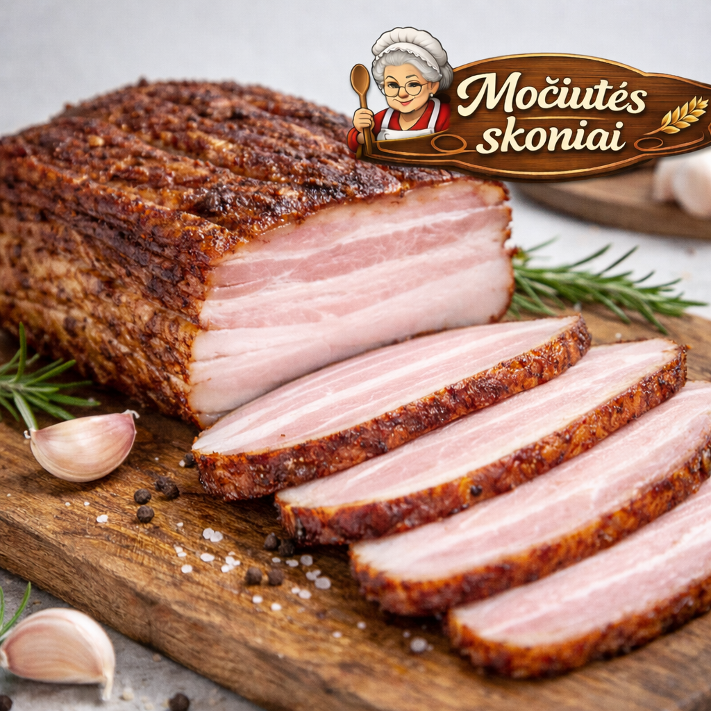 Kiaulienos šoninė - šalto rūkymo 