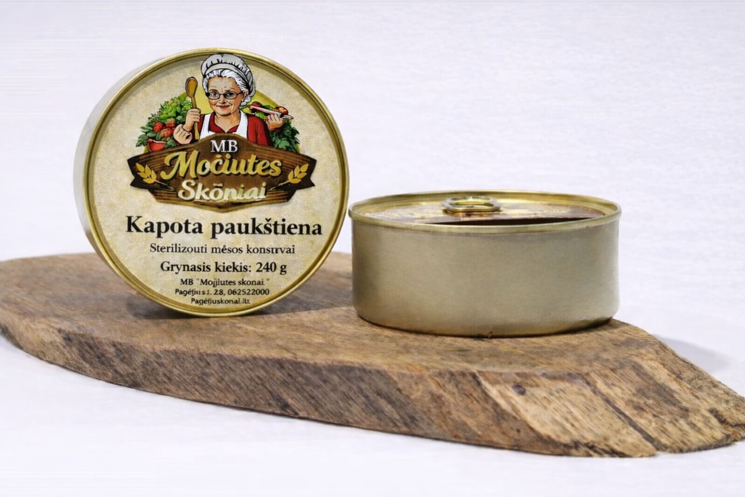 Kapotos paukštienos  Konservai 240g.