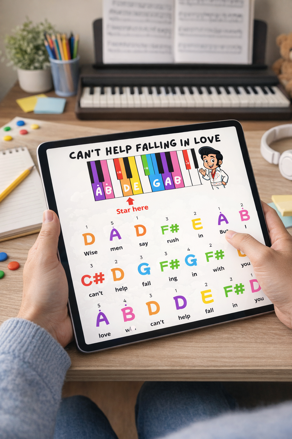 Can't Help Falling in Love - Partitura para principiantes