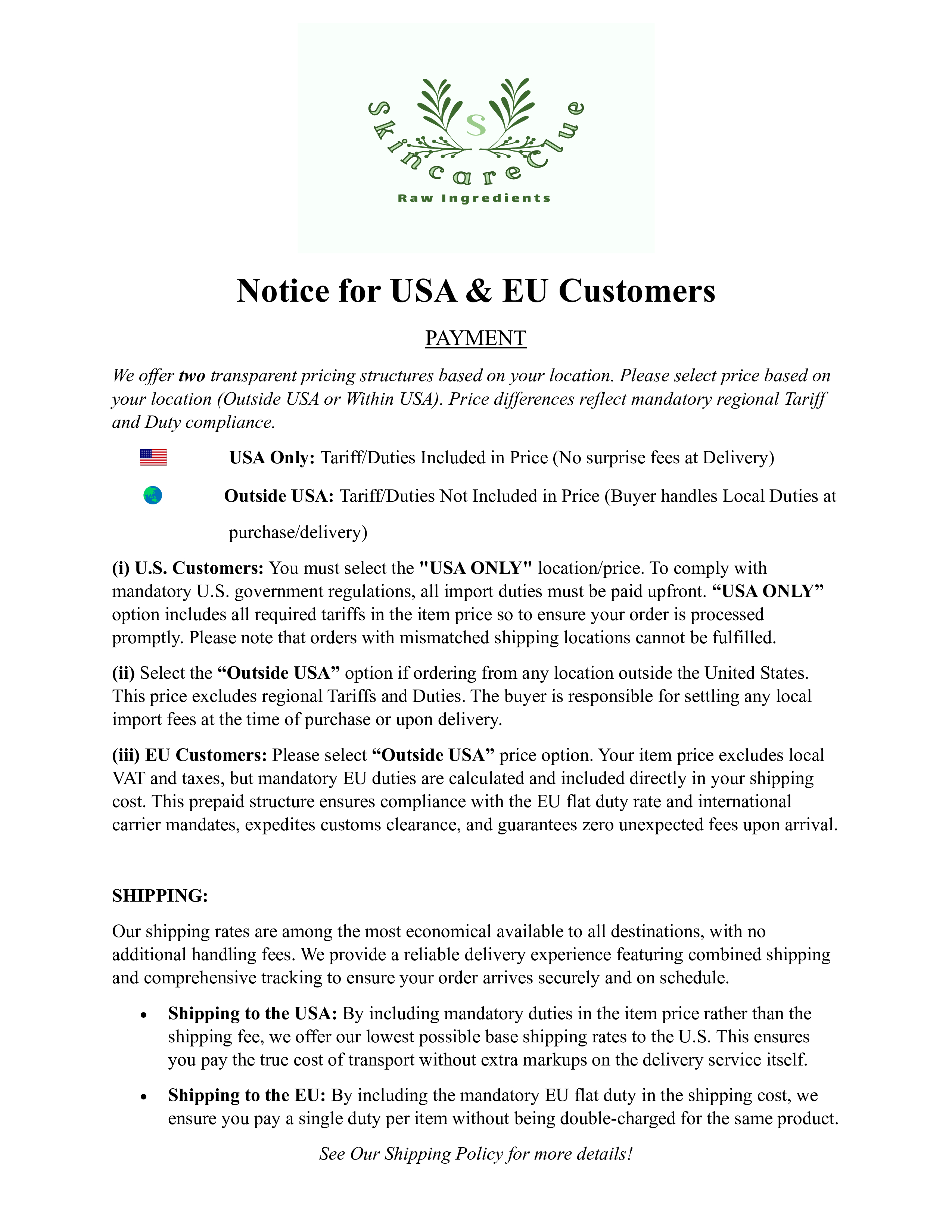 Essential Oils - Cosmetic Grade