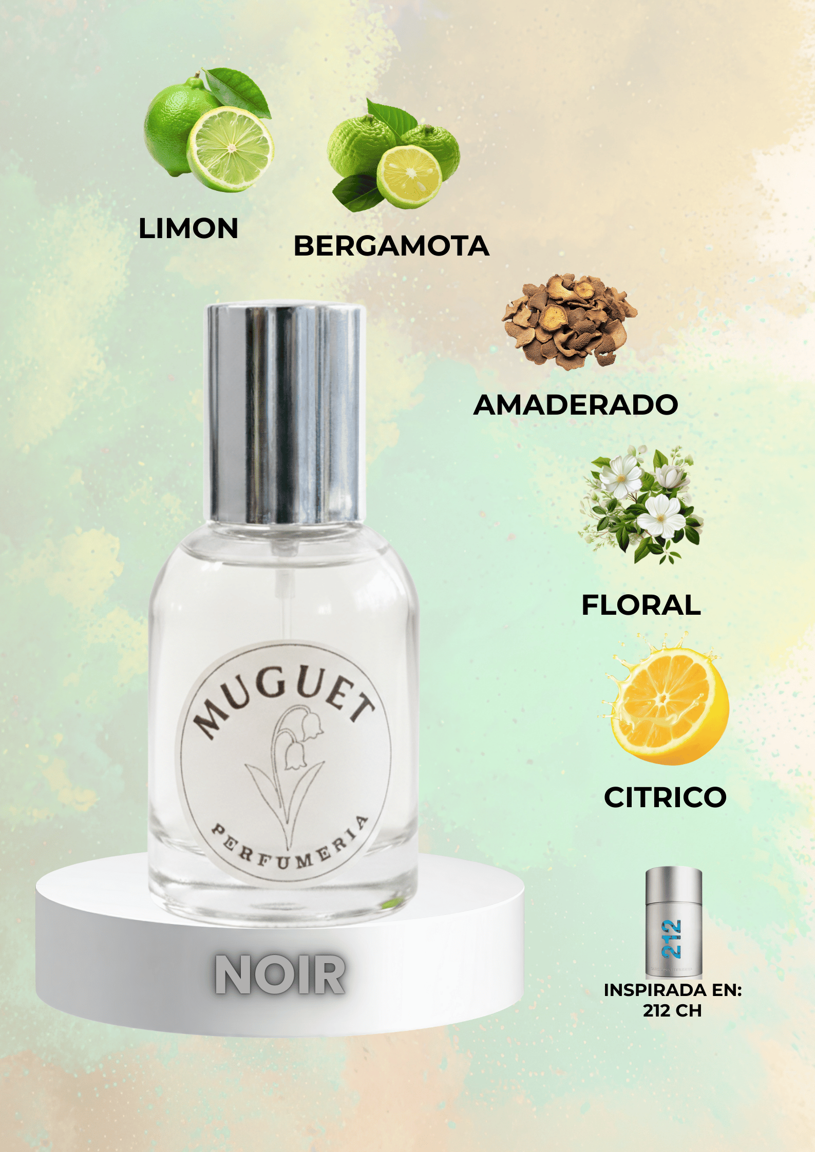Perfume Noir Muguet (Inspirado en 212 Men)