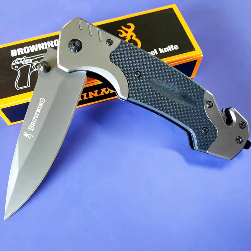 Tactical Folding Knife - CNC Multifunctional EDC Pocket Knife with Rope Cutter & Glass Breaker