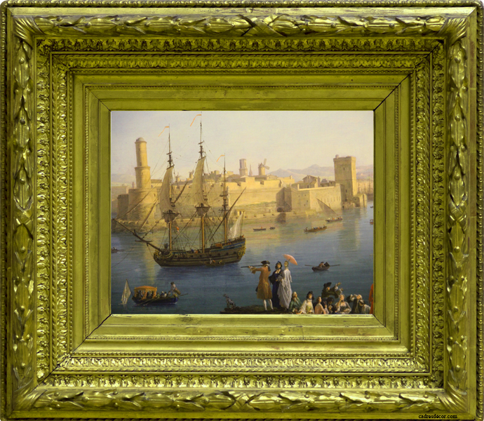 Cadre décor ref : Port de Marseille Fort St Jean