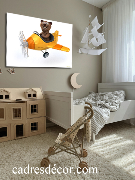 Cadre décor ref :  Ours Avion