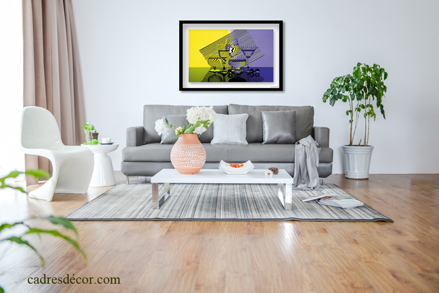 Cadre décor ref : Diagonales  4823 encadré