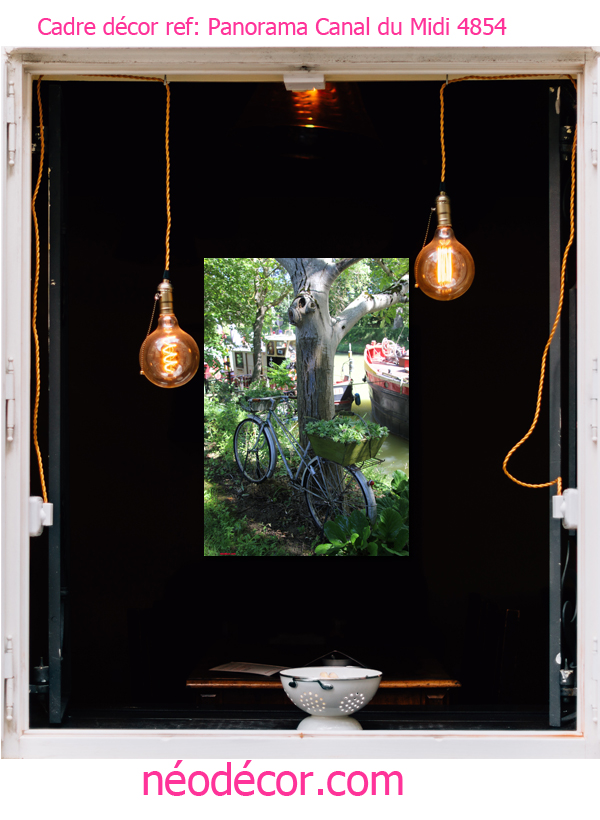 Cadre décor ref : Panorama Canal du Midi 4854